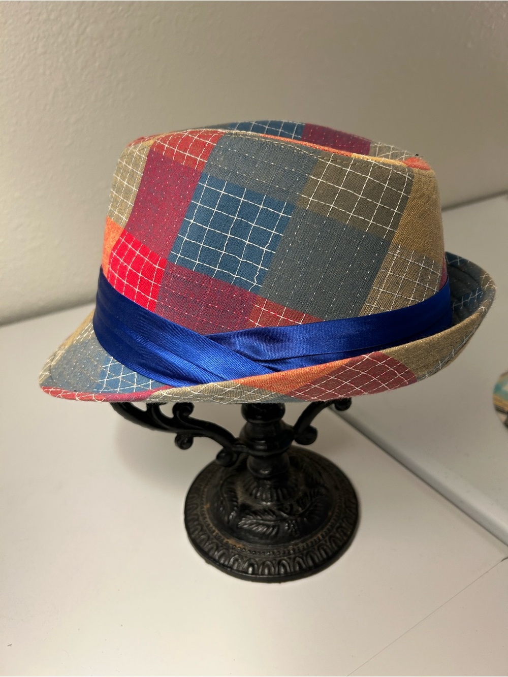 Kenny K Men’s Plaid Fedora - Size L